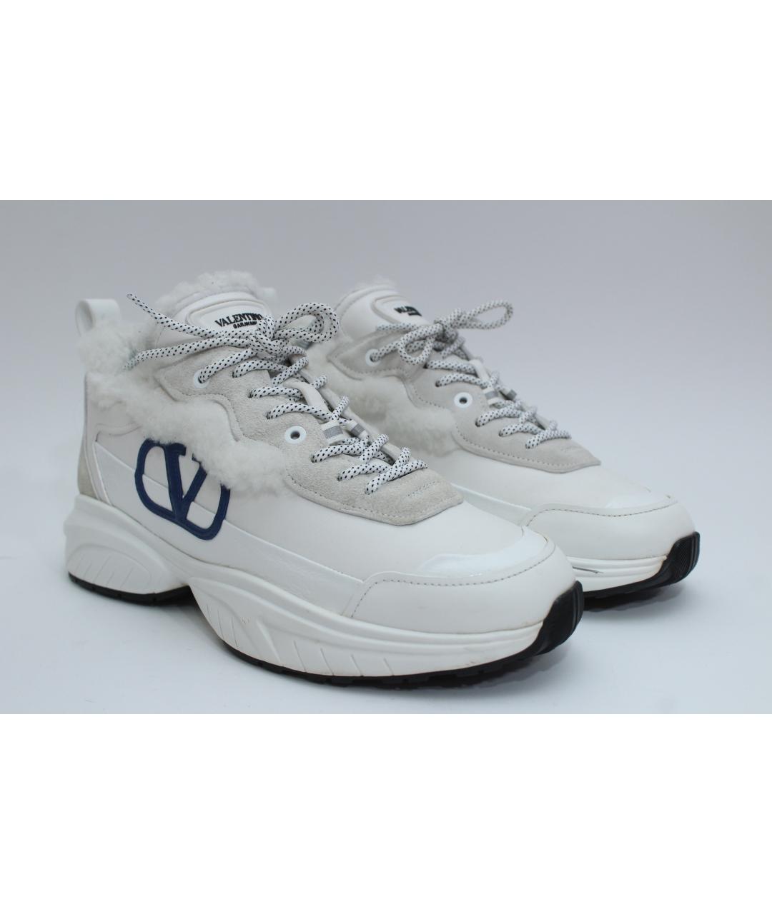 VALENTINO Белые кожаные кроссовки, фото 5