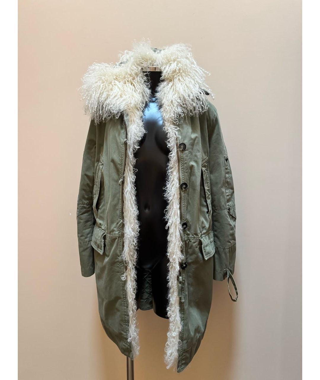 ERMANNO SCERVINO Хаки хлопковая куртка, фото 7