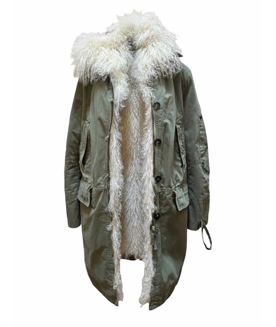 ERMANNO SCERVINO Хаки хлопковая куртка, фото 1