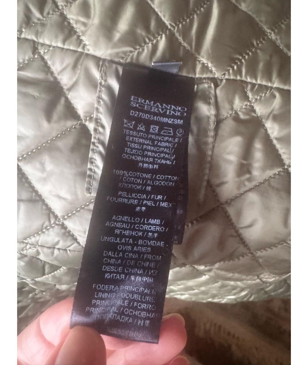 ERMANNO SCERVINO Хаки хлопковая куртка, фото 6