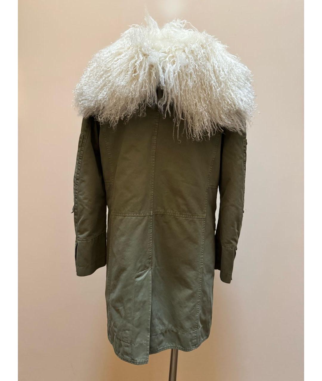 ERMANNO SCERVINO Хаки хлопковая куртка, фото 3