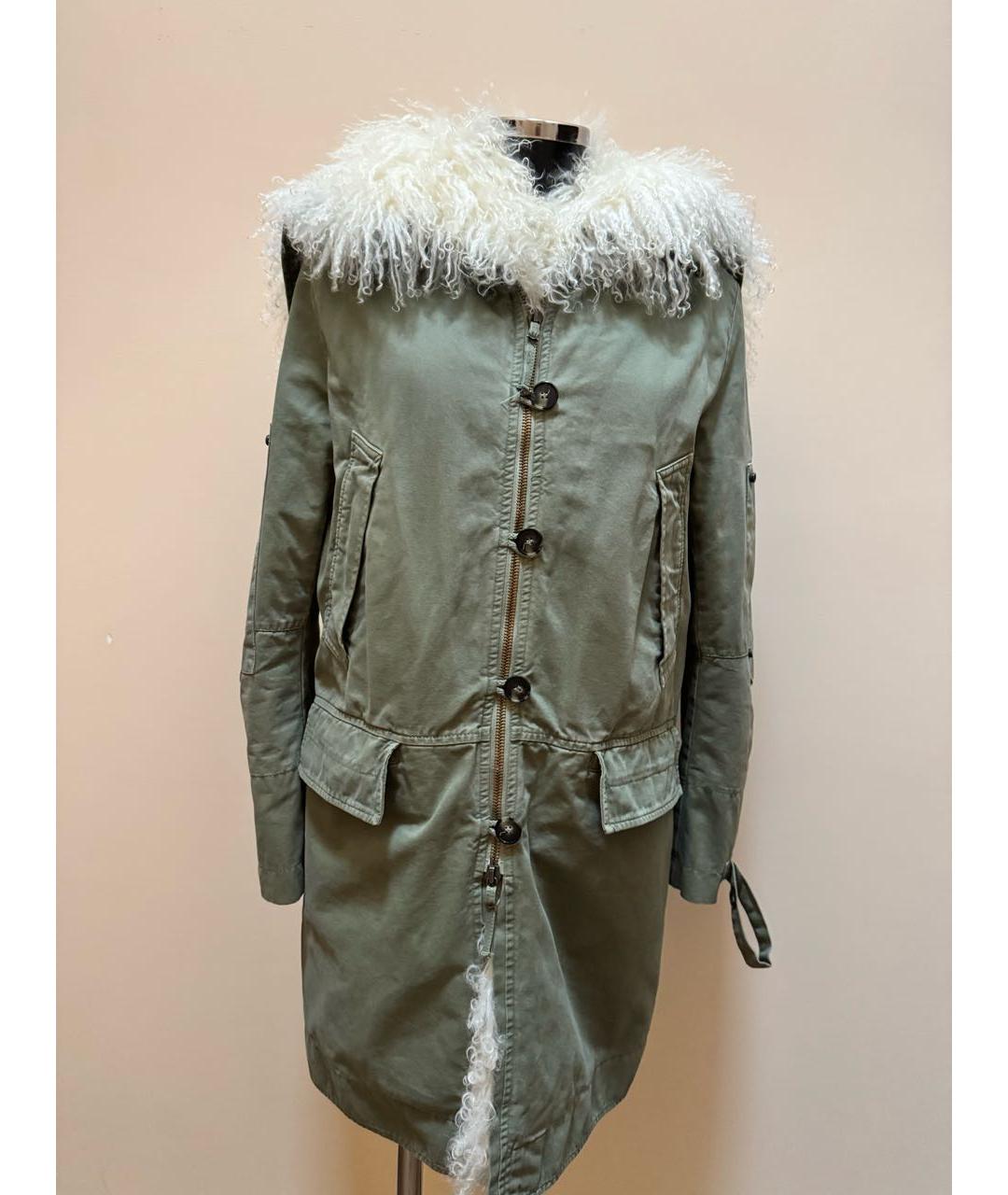 ERMANNO SCERVINO Хаки хлопковая куртка, фото 2