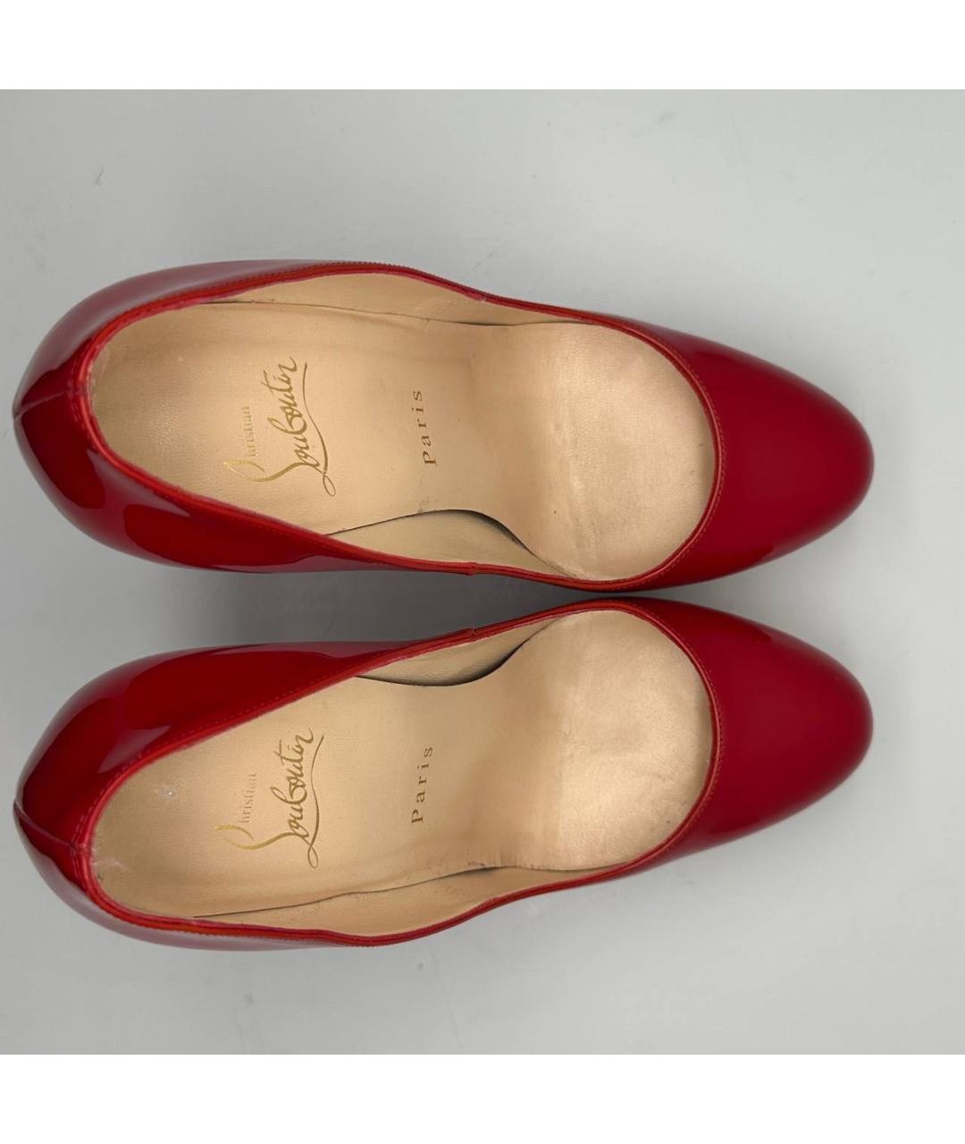 CHRISTIAN LOUBOUTIN Красные туфли из лакированной кожи, фото 3