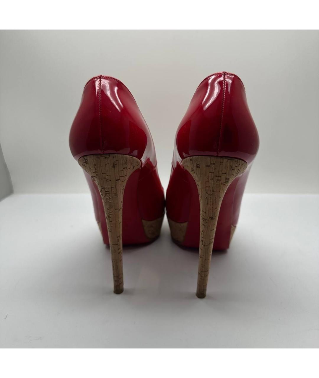 CHRISTIAN LOUBOUTIN Красные туфли из лакированной кожи, фото 4