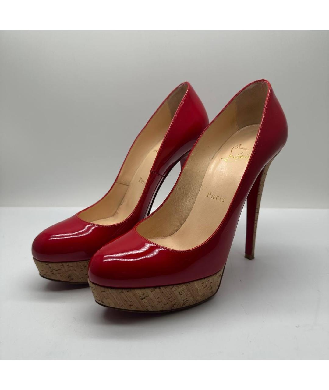 CHRISTIAN LOUBOUTIN Красные туфли из лакированной кожи, фото 5