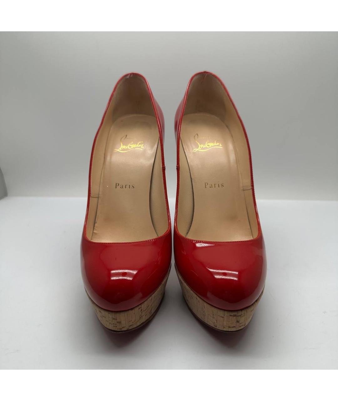 CHRISTIAN LOUBOUTIN Красные туфли из лакированной кожи, фото 2