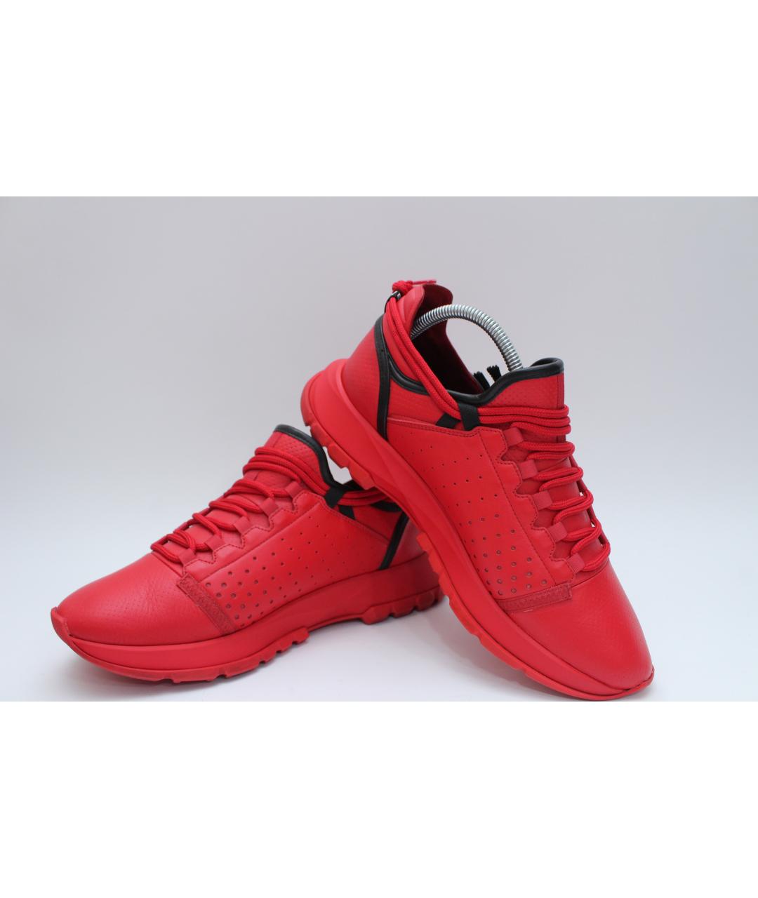 GIVENCHY Красные кожаные низкие кроссовки / кеды, фото 4