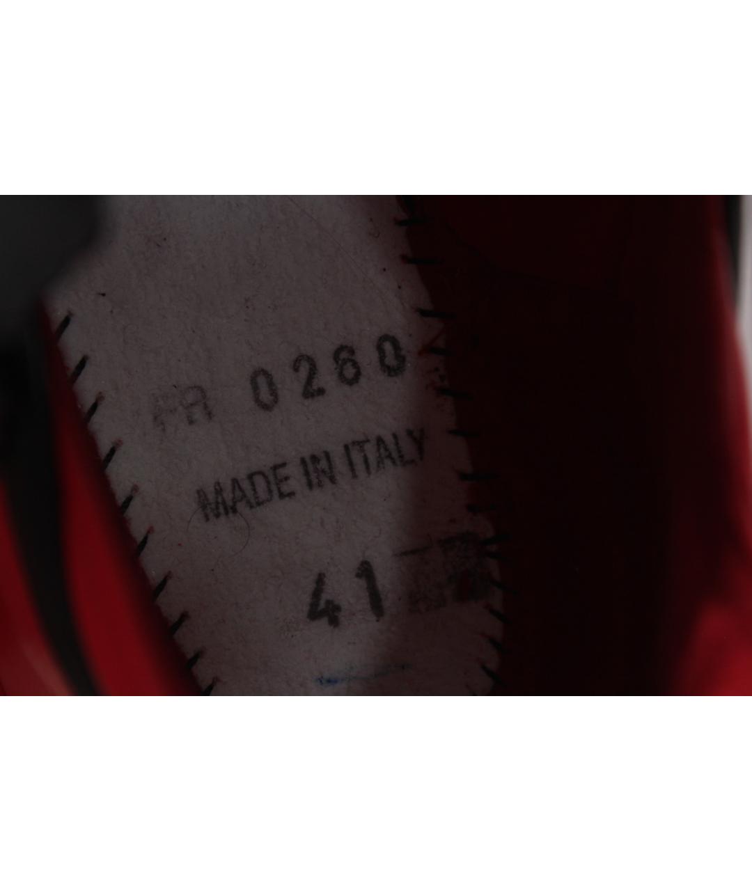 GIVENCHY Красные кожаные низкие кроссовки / кеды, фото 8