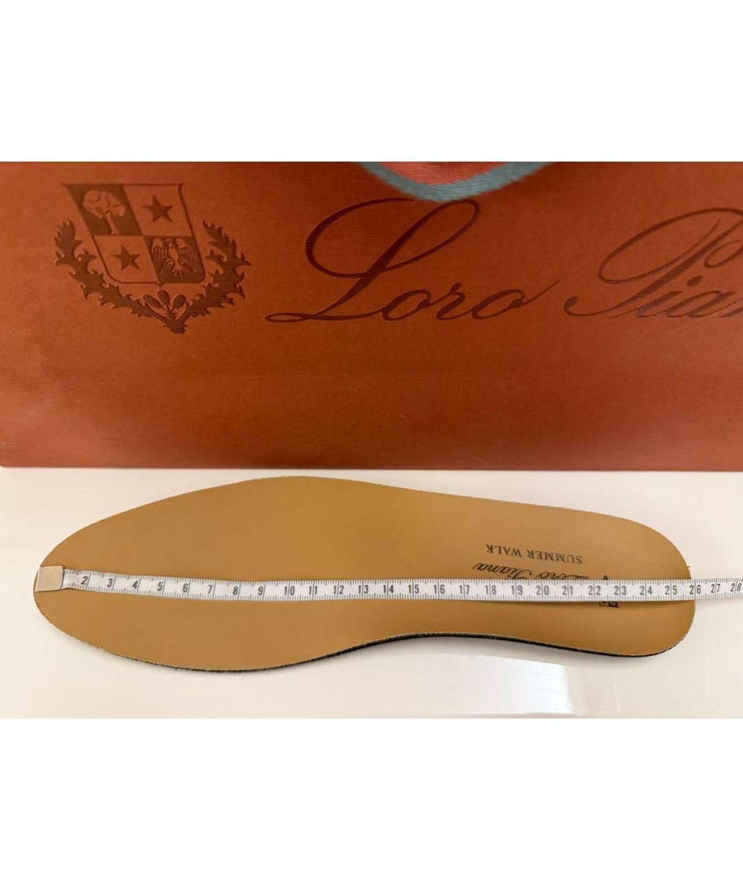 LORO PIANA Синие замшевые лоферы, фото 7