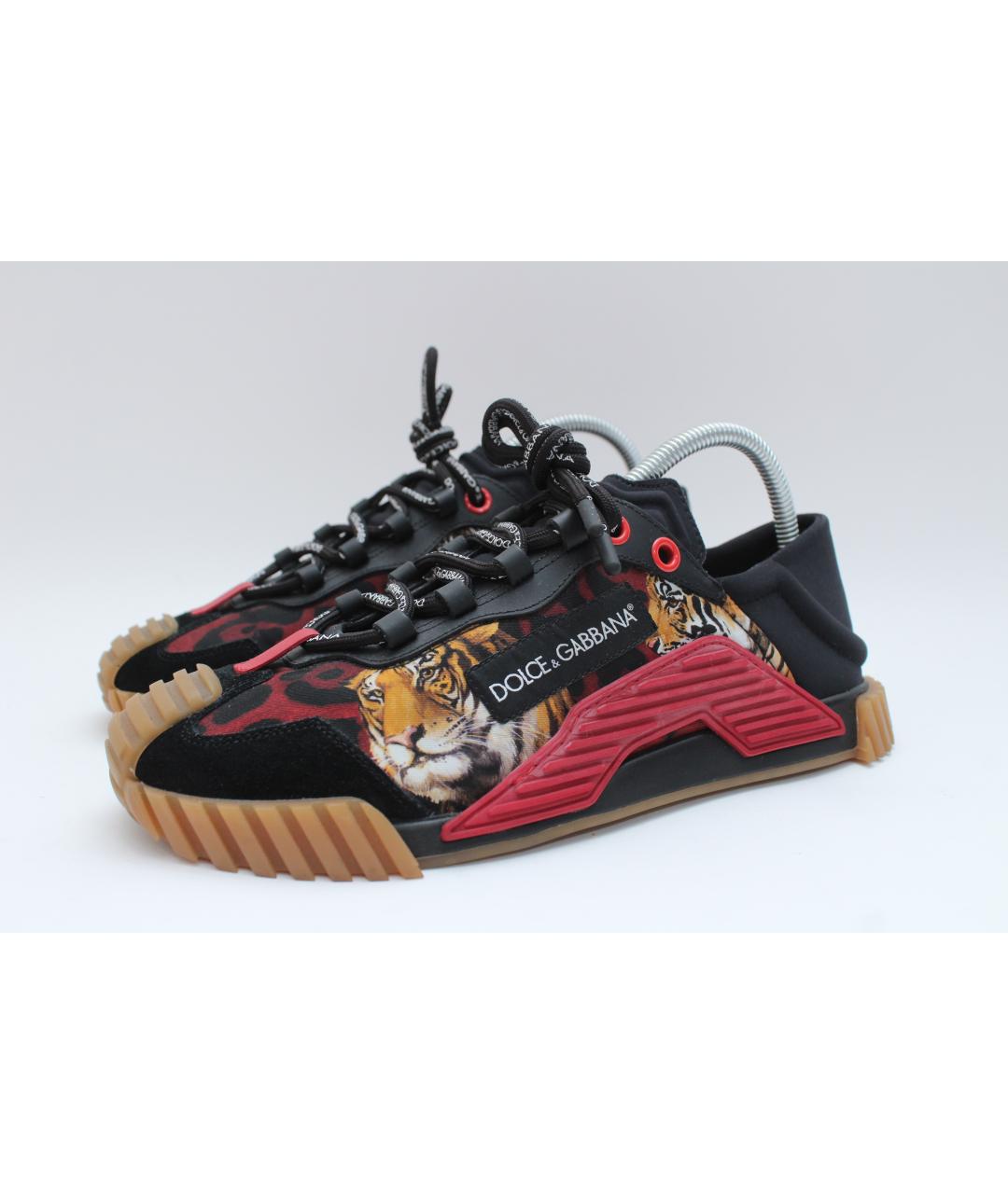 DOLCE&GABBANA Мульти текстильные низкие кроссовки / кеды, фото 2