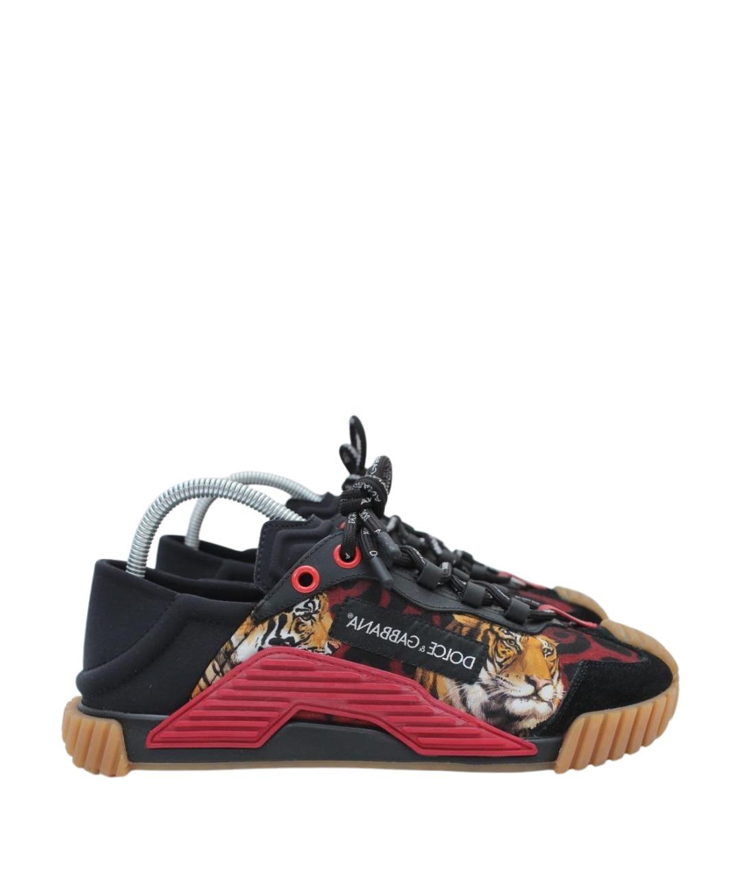 DOLCE&GABBANA Мульти текстильные низкие кроссовки / кеды, фото 1