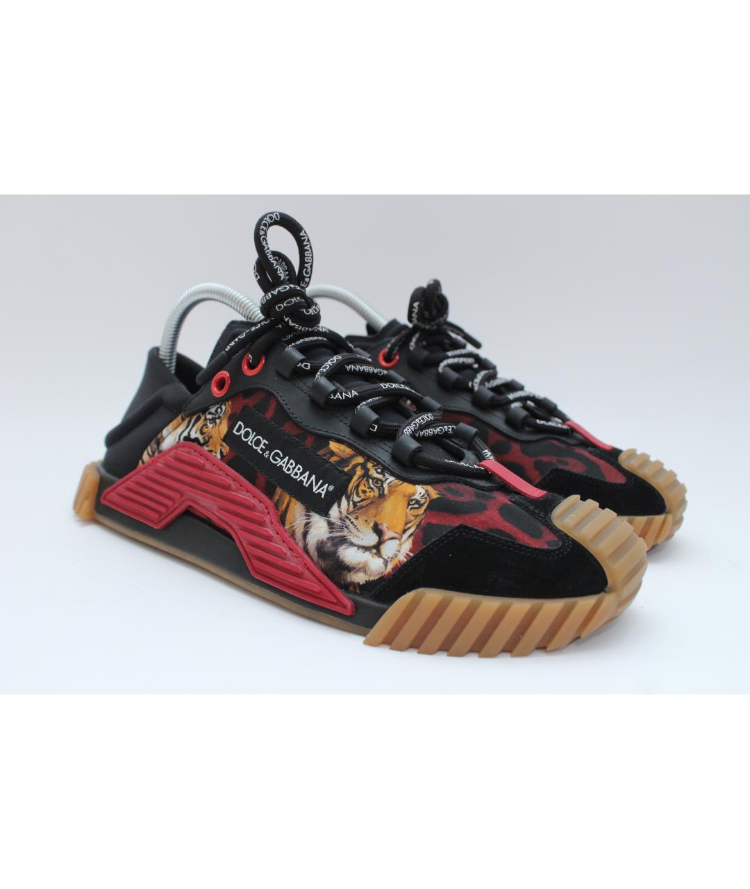 DOLCE&GABBANA Мульти текстильные низкие кроссовки / кеды, фото 4