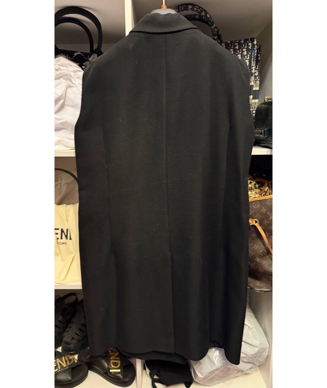 BALMAIN Черное пальто, фото 2