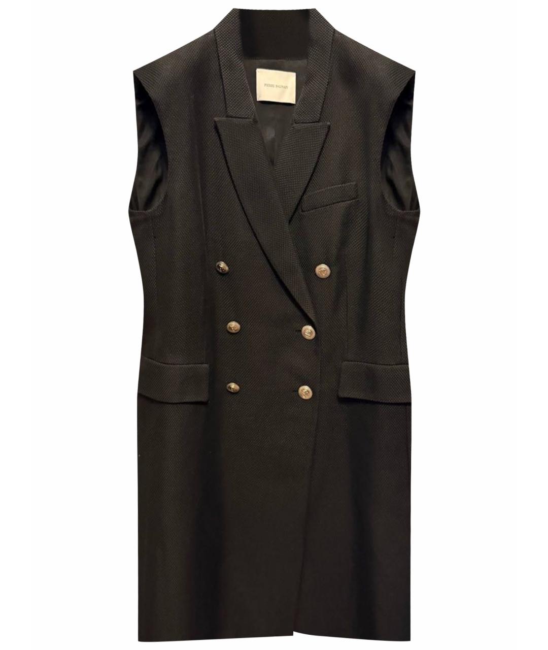 BALMAIN Черное пальто, фото 1