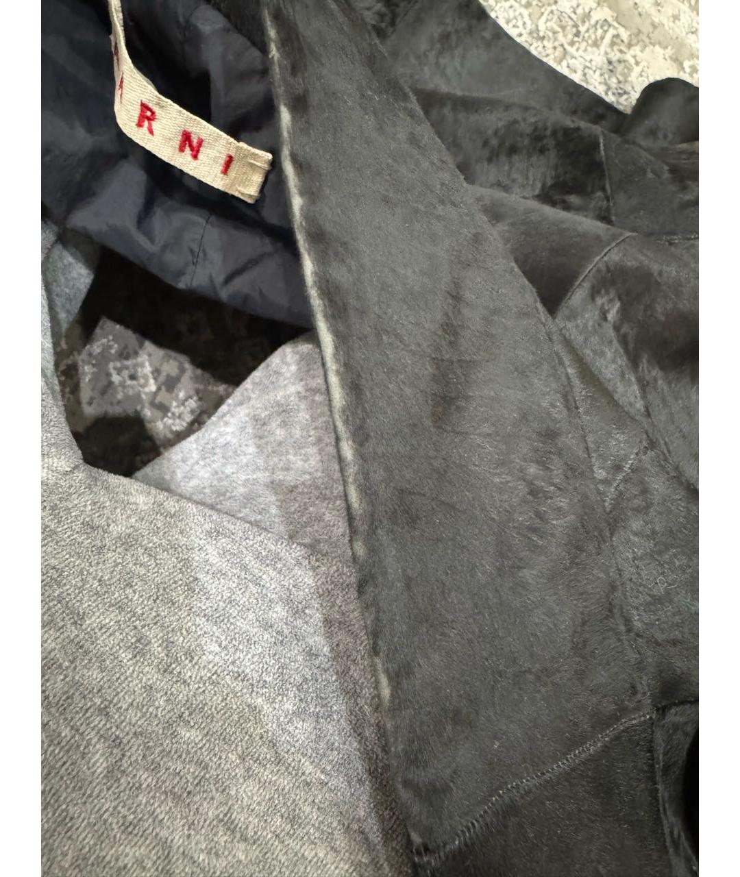 MARNI Черная меховая шуба, фото 7