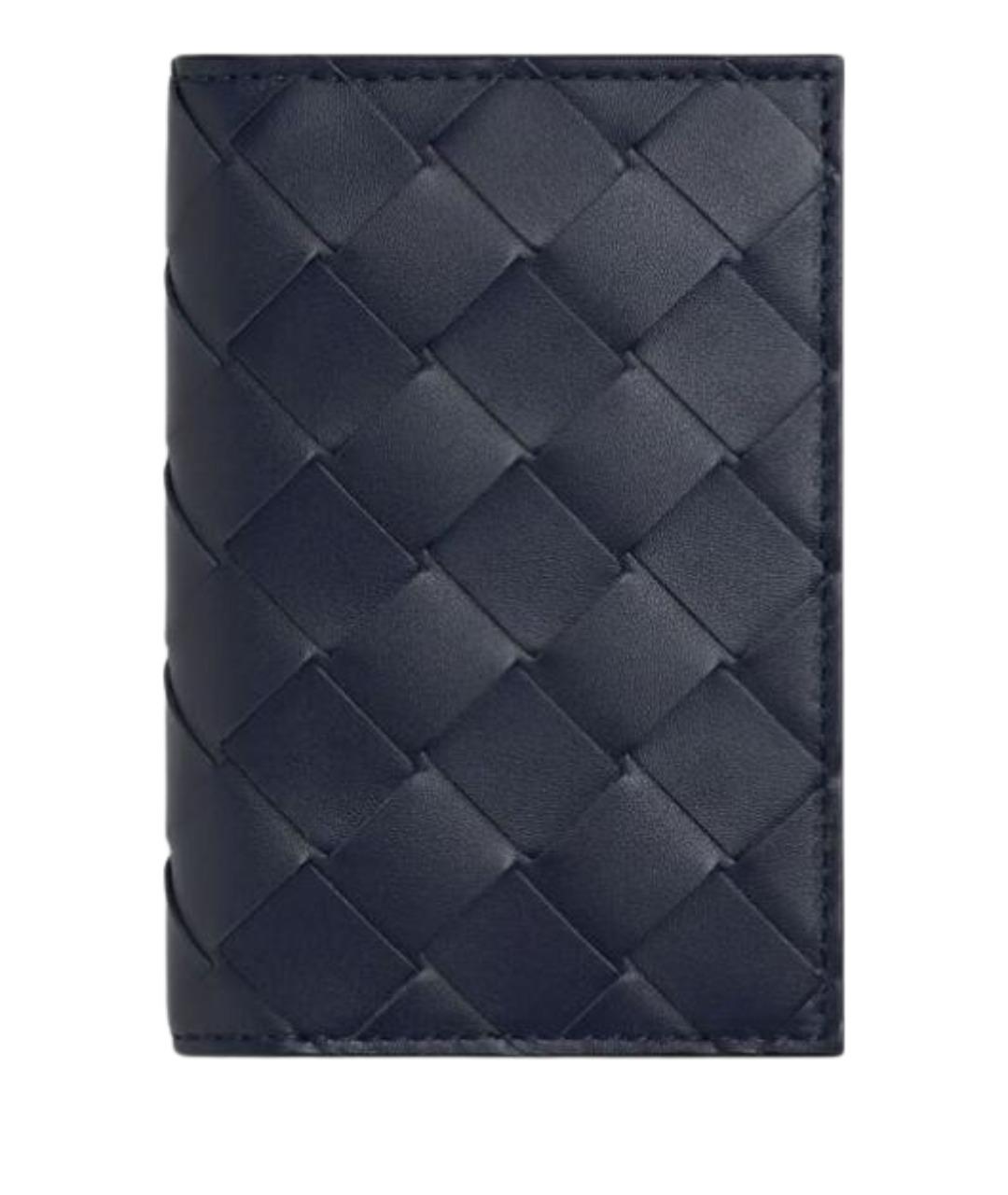 BOTTEGA VENETA Темно-синий кожаный кошелек, фото 1