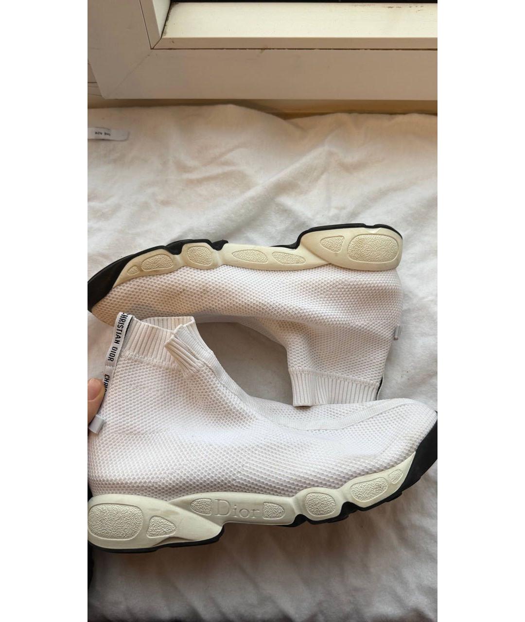 CHRISTIAN DIOR Белые текстильные кеды, фото 4