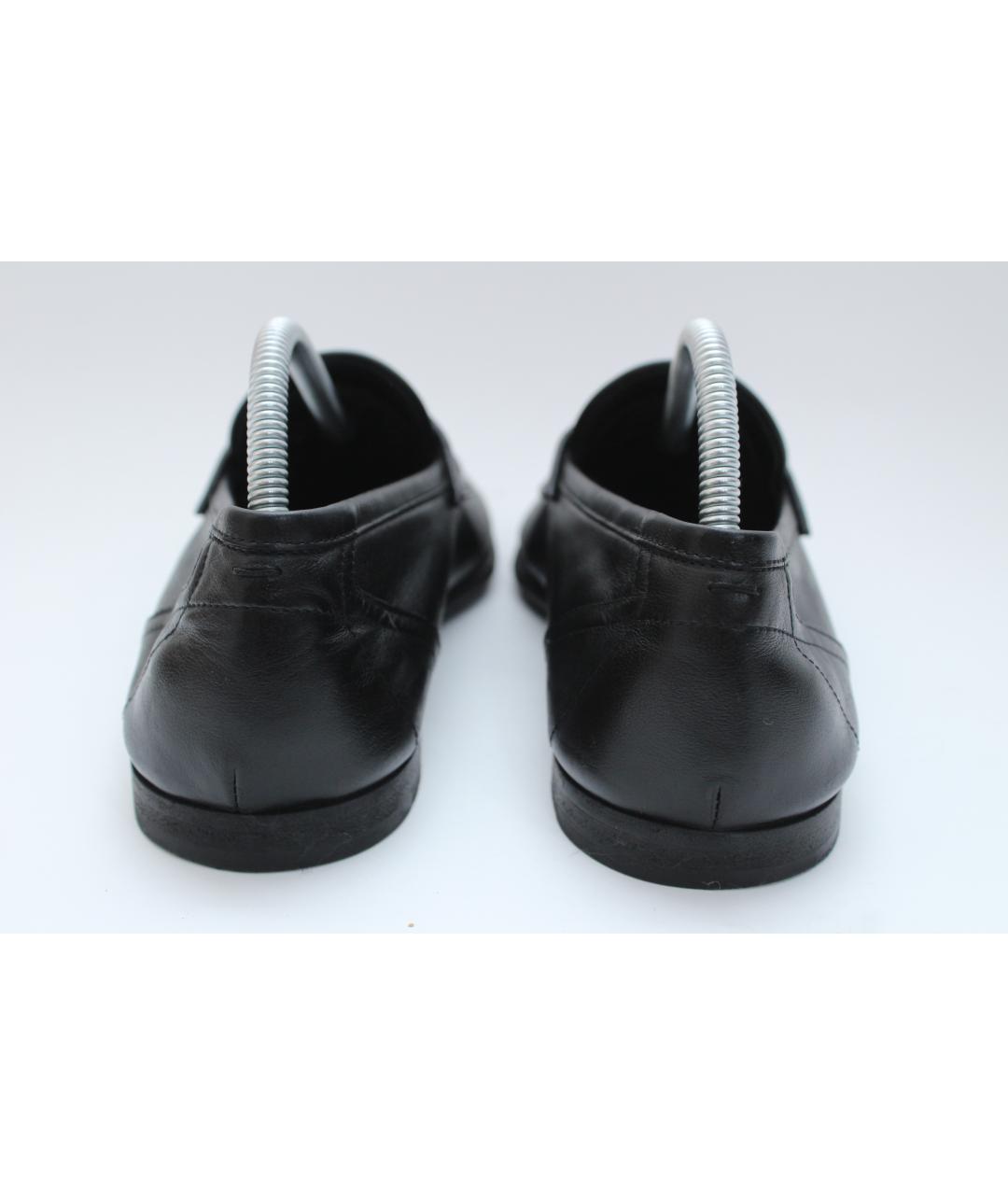 DOLCE&GABBANA Черные кожаные низкие кроссовки / кеды, фото 6