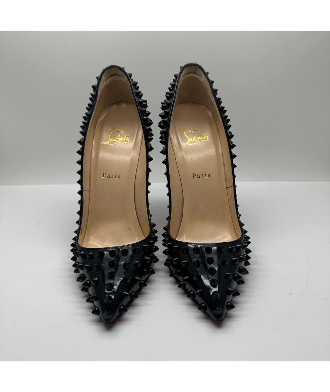 CHRISTIAN LOUBOUTIN Черные туфли из лакированной кожи, фото 2