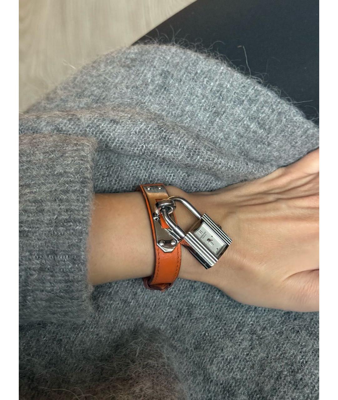 HERMES Серебряные стальные часы, фото 7