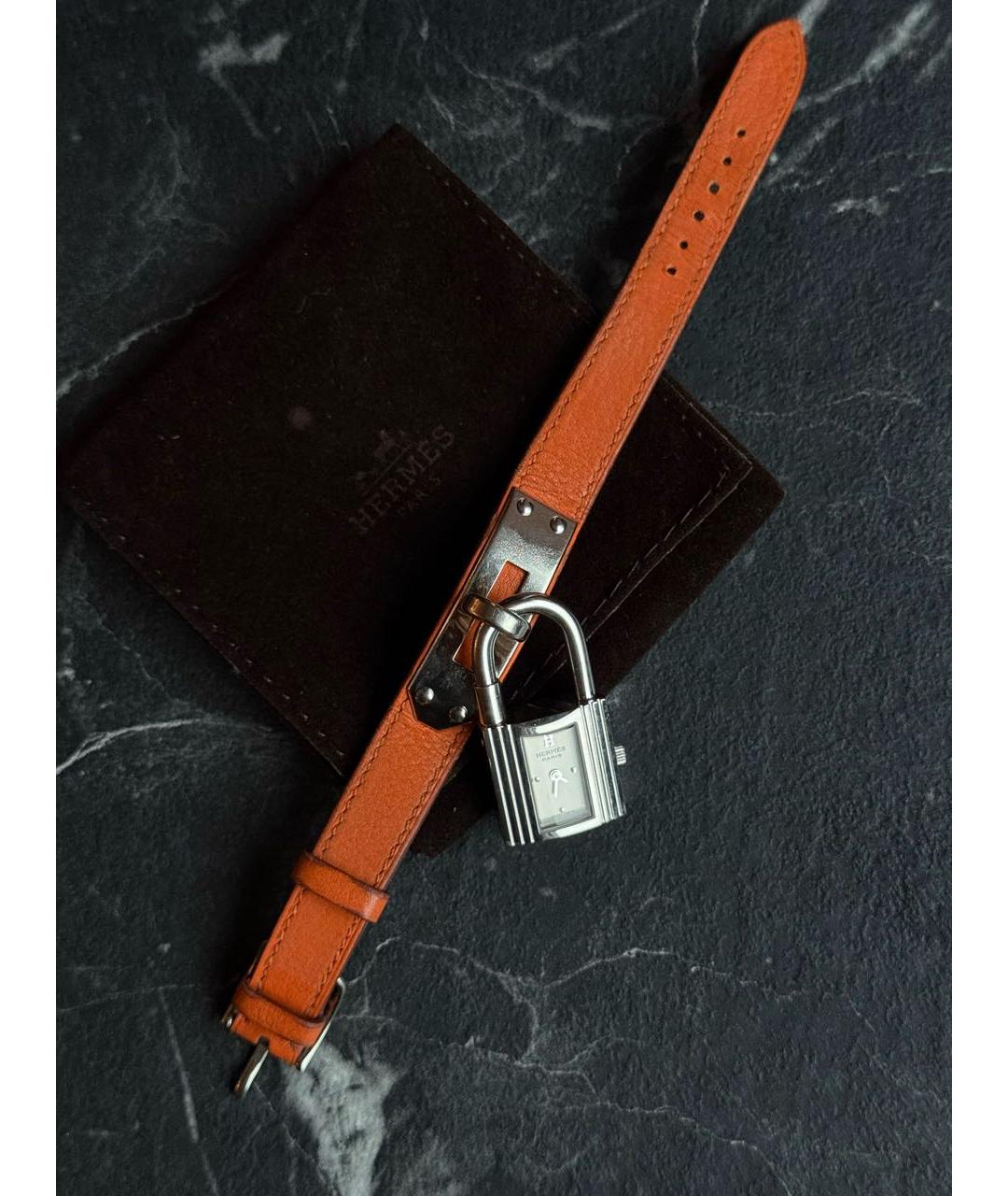 HERMES Серебряные стальные часы, фото 2