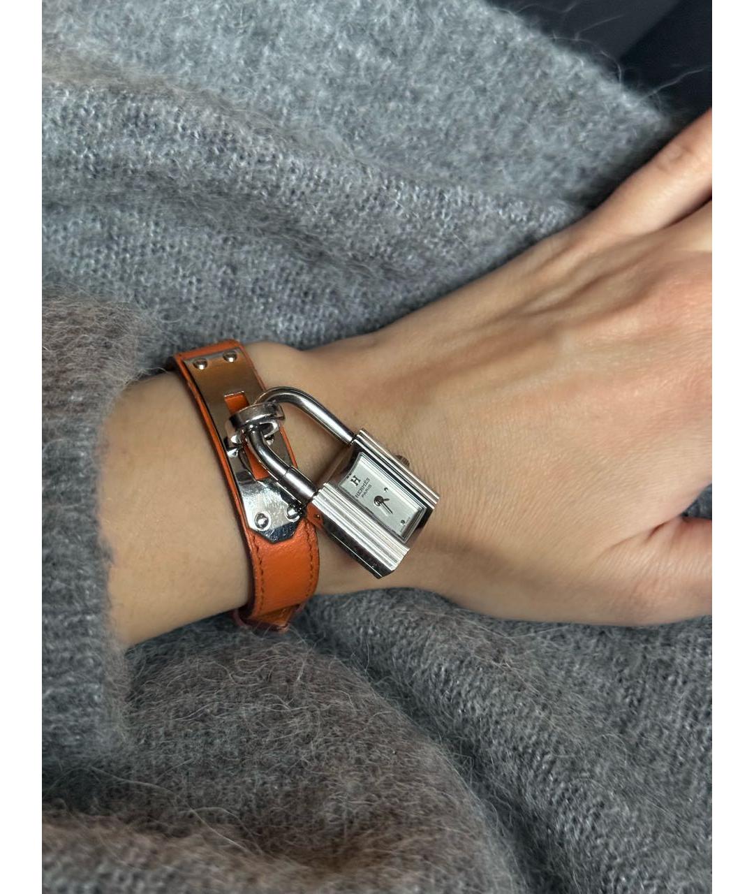 HERMES Серебряные стальные часы, фото 6