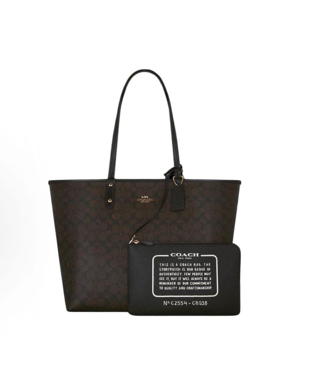 COACH Коричневая сумка тоут, фото 9