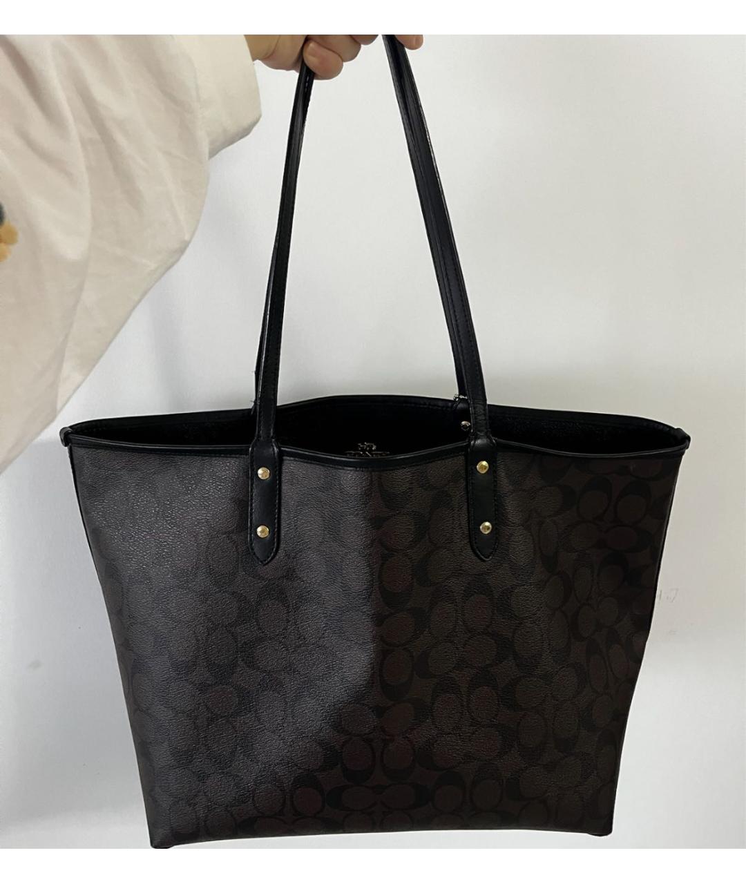 COACH Коричневая сумка тоут, фото 6