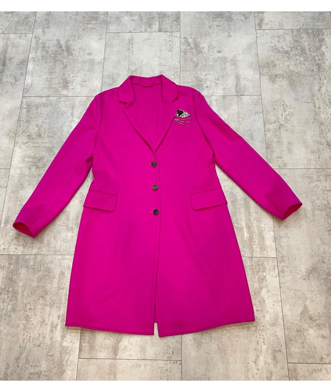 ERMANNO SCERVINO Фуксия кашемировое пальто, фото 7
