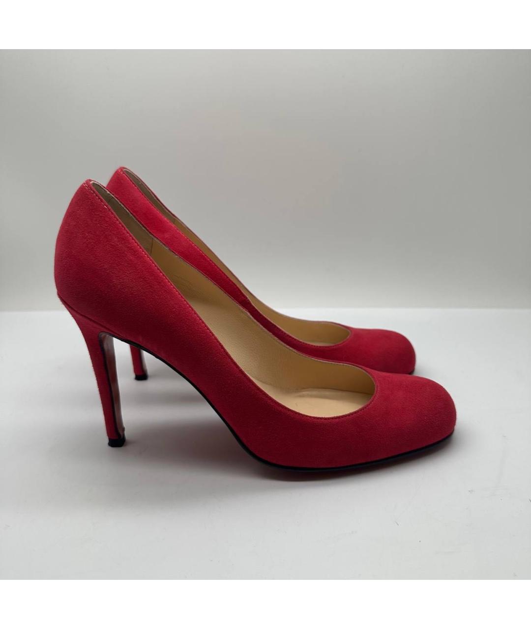 CHRISTIAN LOUBOUTIN Красные замшевые туфли, фото 5