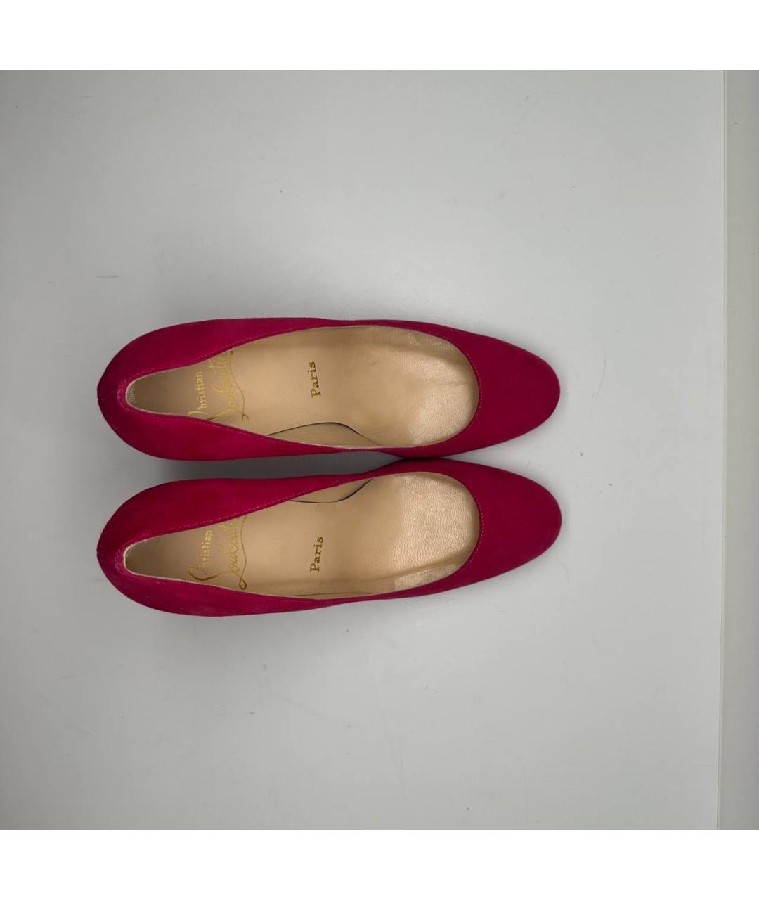 CHRISTIAN LOUBOUTIN Красные замшевые туфли, фото 3