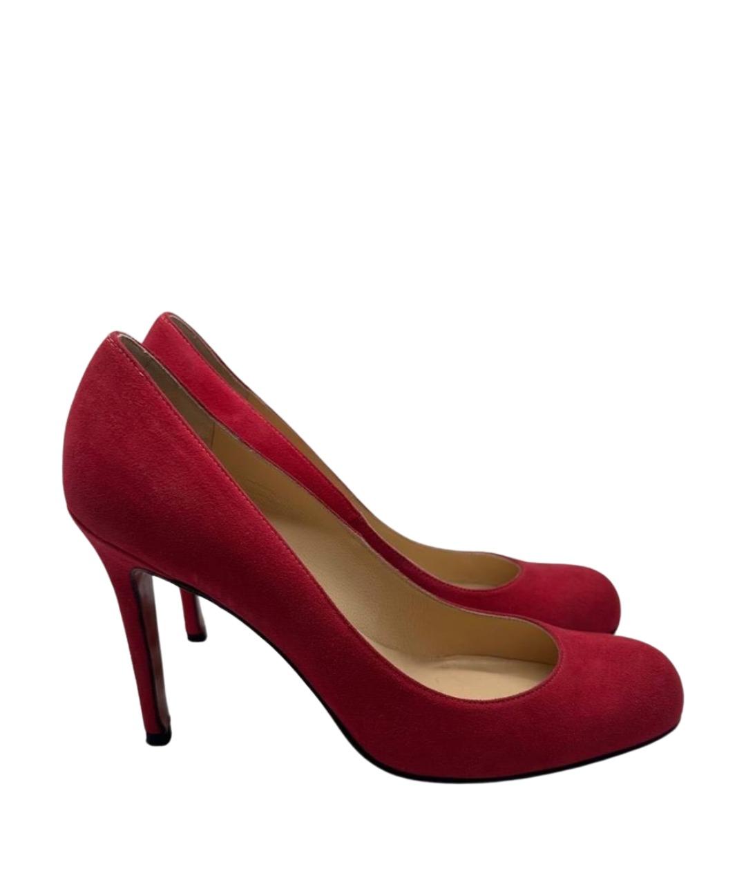 CHRISTIAN LOUBOUTIN Красные замшевые туфли, фото 1