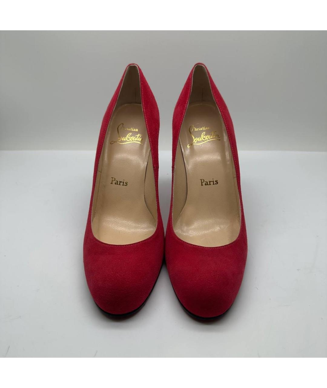 CHRISTIAN LOUBOUTIN Красные замшевые туфли, фото 2