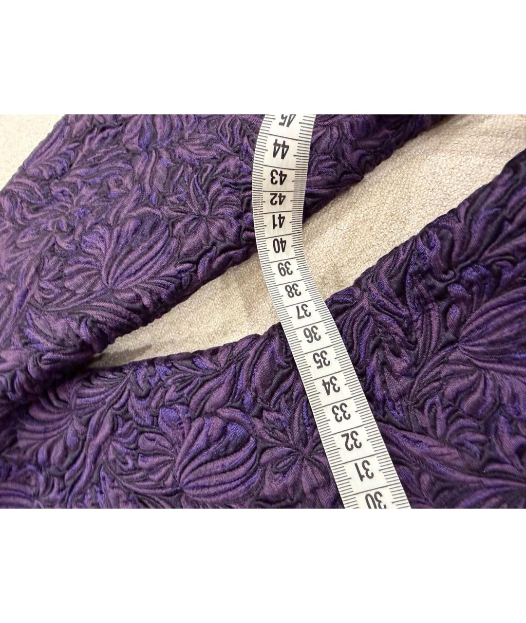 DOLCE&GABBANA Фиолетовое шелковое коктейльное платье, фото 6