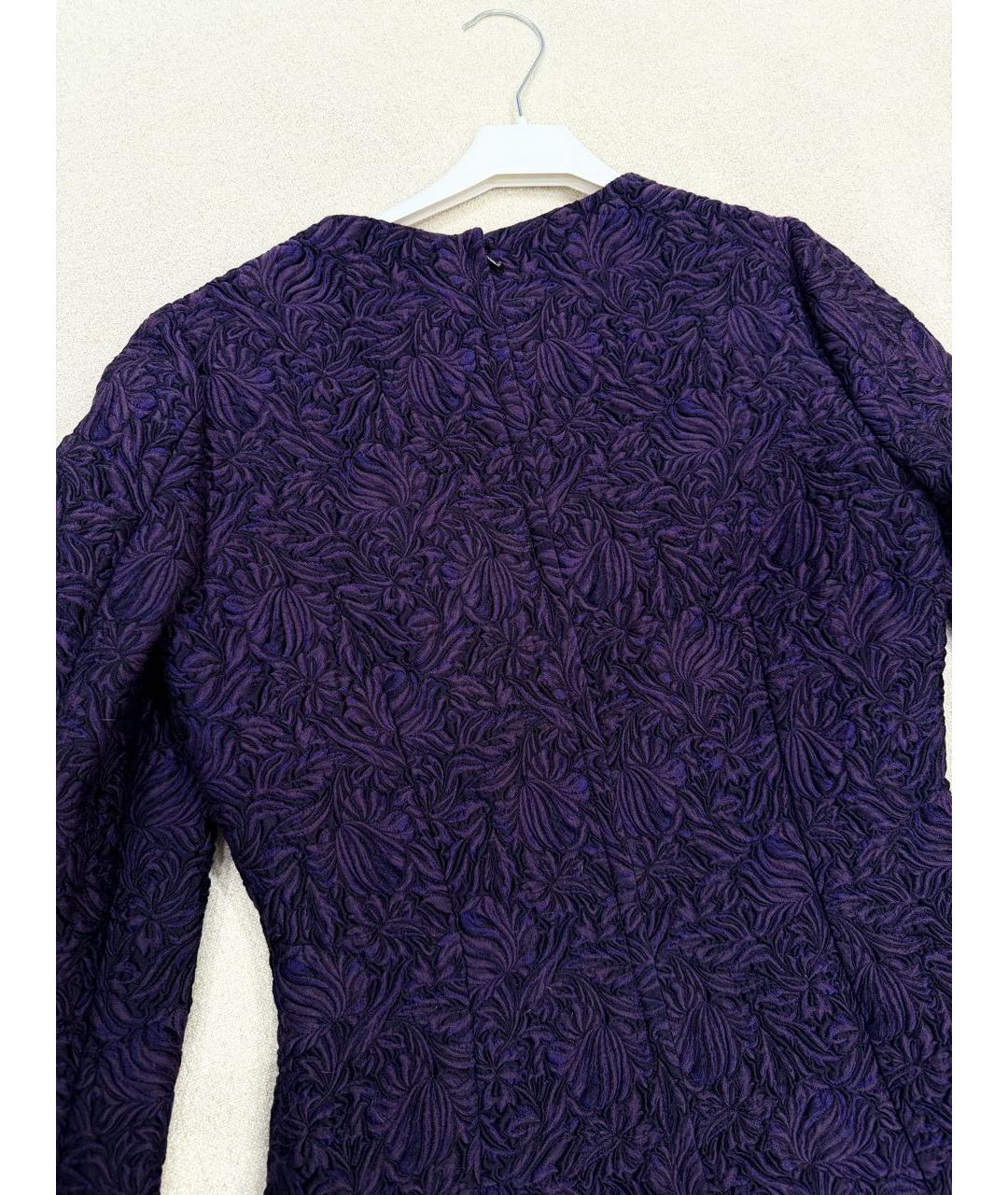 DOLCE&GABBANA Фиолетовое шелковое коктейльное платье, фото 8