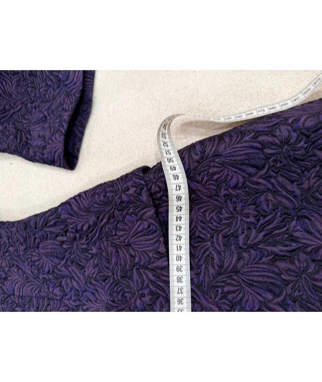 DOLCE&GABBANA Фиолетовое шелковое коктейльное платье, фото 7