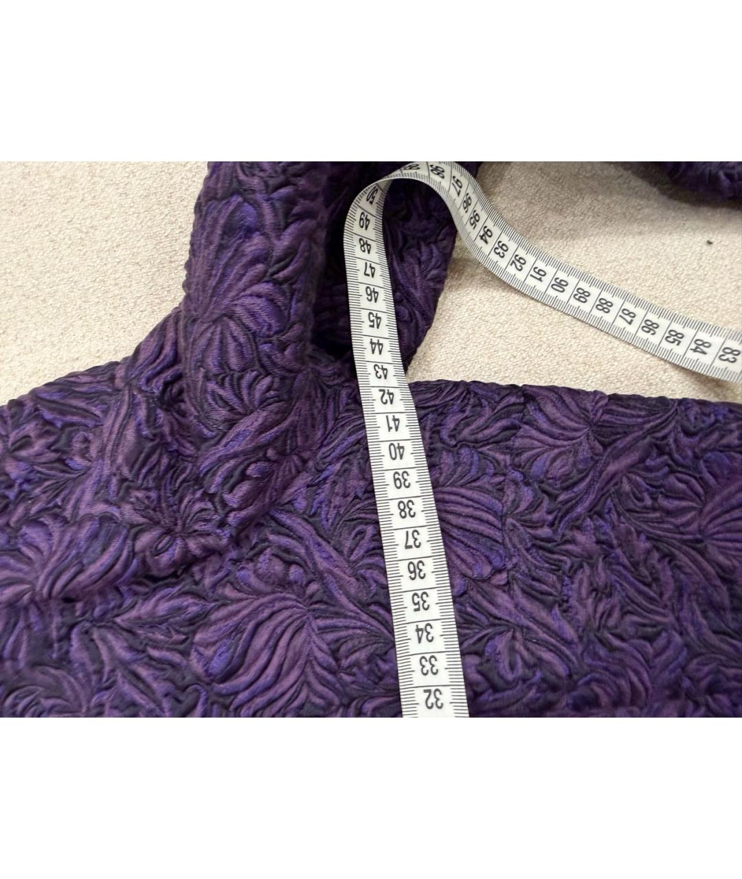 DOLCE&GABBANA Фиолетовое шелковое коктейльное платье, фото 5