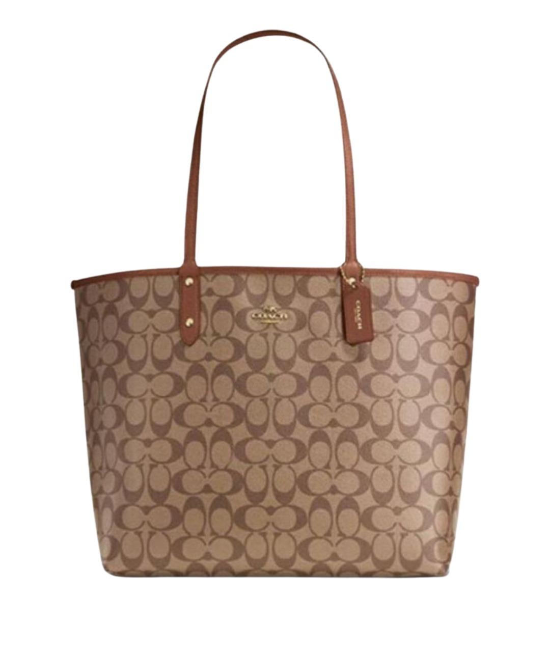 COACH Коричневая сумка тоут, фото 1