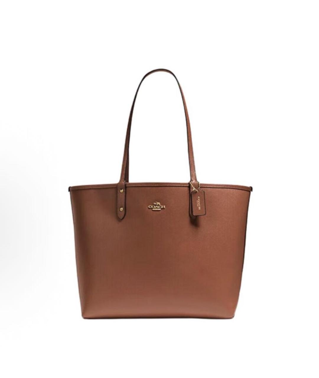 COACH Коричневая сумка тоут, фото 2