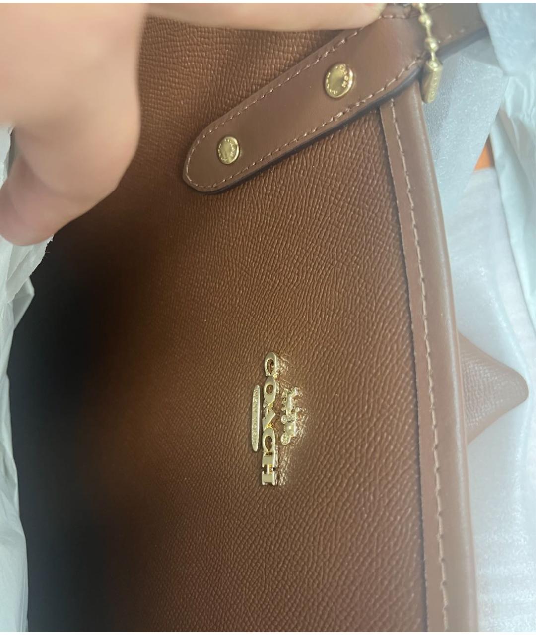 COACH Коричневая сумка тоут, фото 8