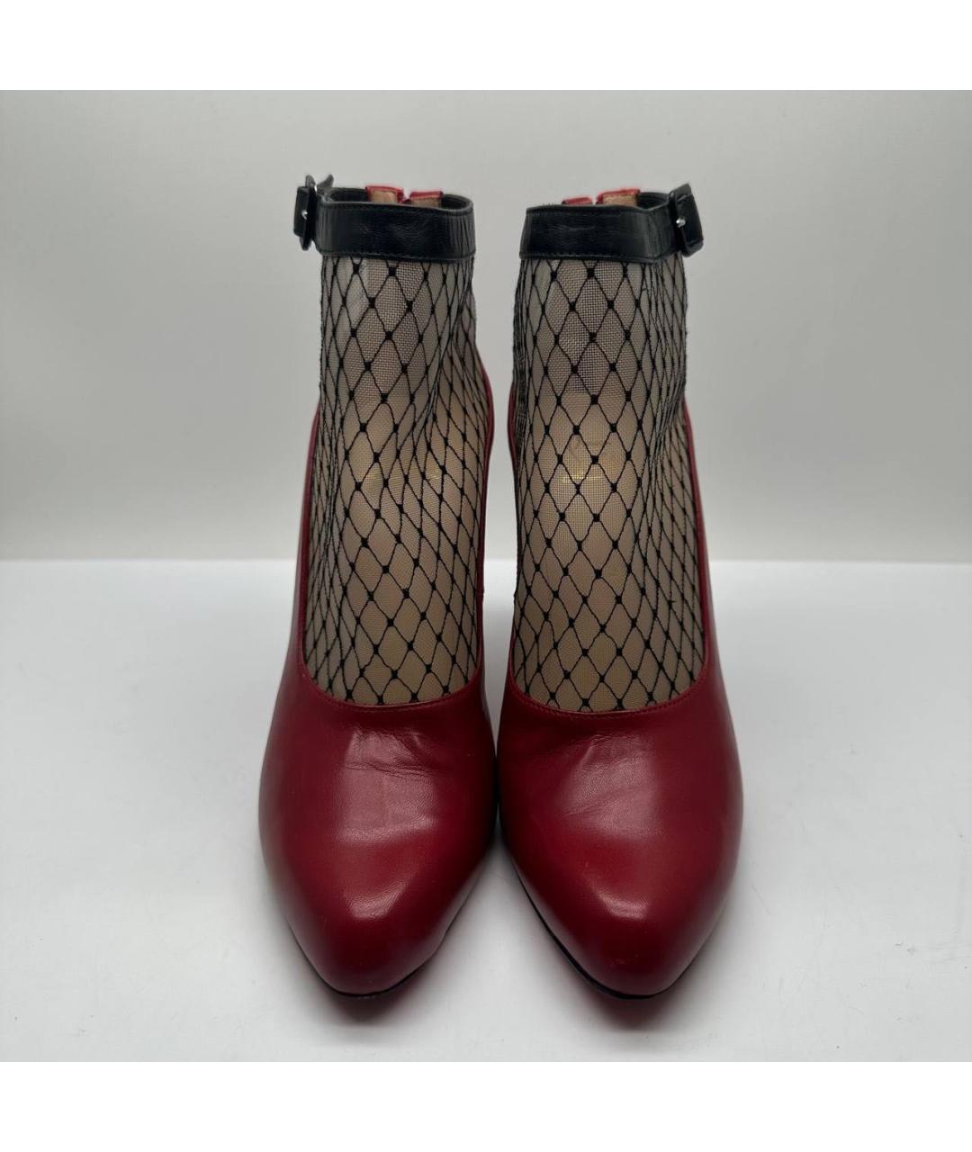 CHRISTIAN LOUBOUTIN Красные ботильоны из лакированной кожи, фото 2