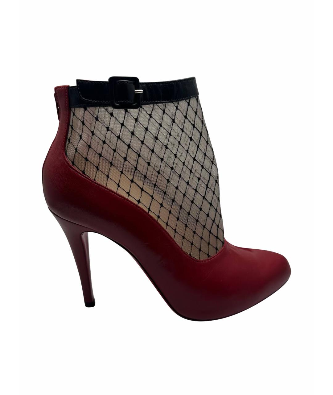 CHRISTIAN LOUBOUTIN Красные ботильоны из лакированной кожи, фото 1