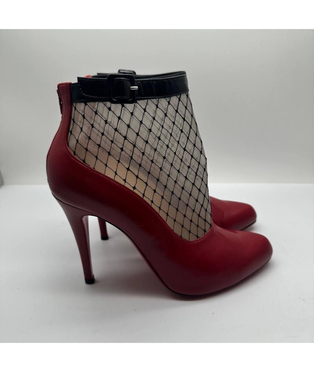 CHRISTIAN LOUBOUTIN Красные ботильоны из лакированной кожи, фото 5