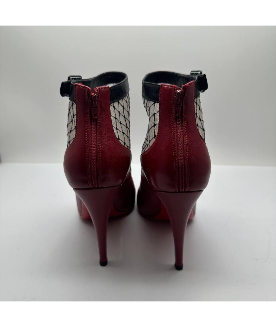 CHRISTIAN LOUBOUTIN Красные ботильоны из лакированной кожи, фото 4