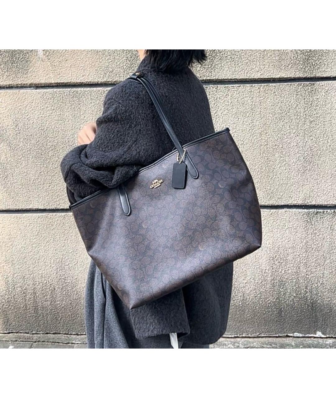 COACH Коричневая сумка тоут, фото 6