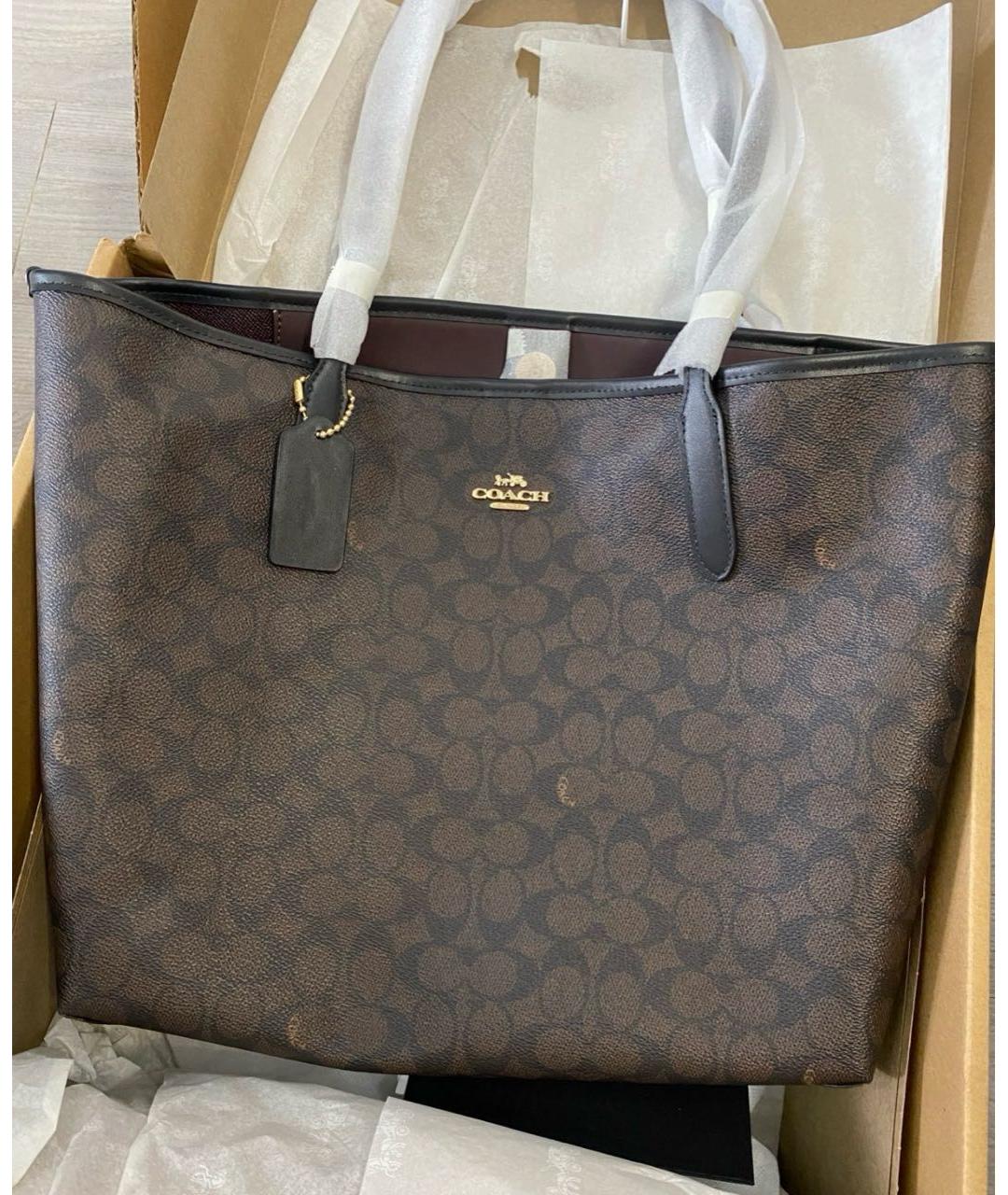 COACH Коричневая сумка тоут, фото 5