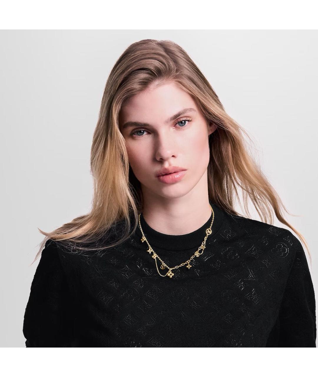 LOUIS VUITTON Золотое металлическое колье, фото 3