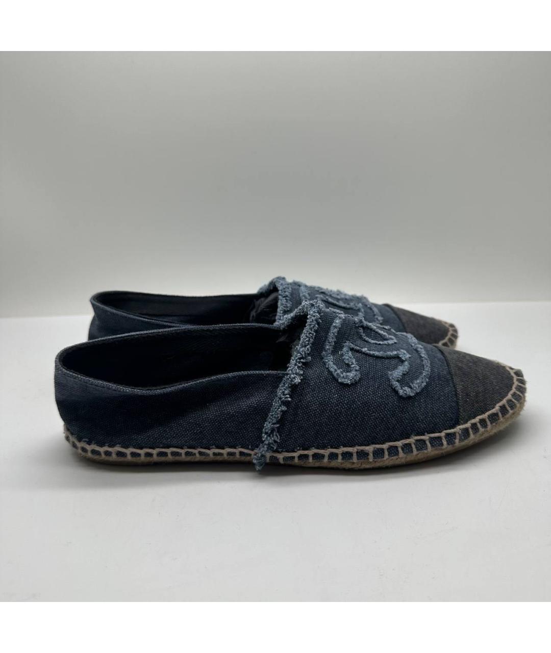 CHANEL Темно-синие текстильные эспадрильи, фото 5