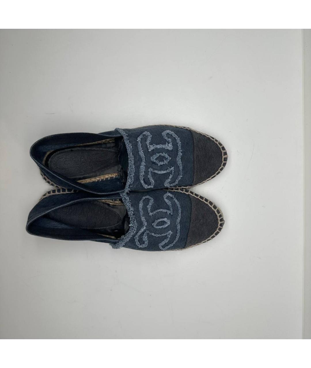 CHANEL Темно-синие текстильные эспадрильи, фото 3