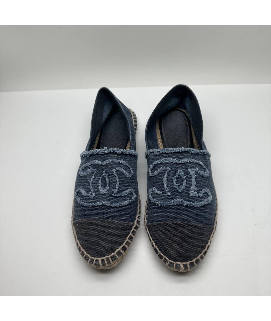 CHANEL Темно-синие текстильные эспадрильи, фото 2